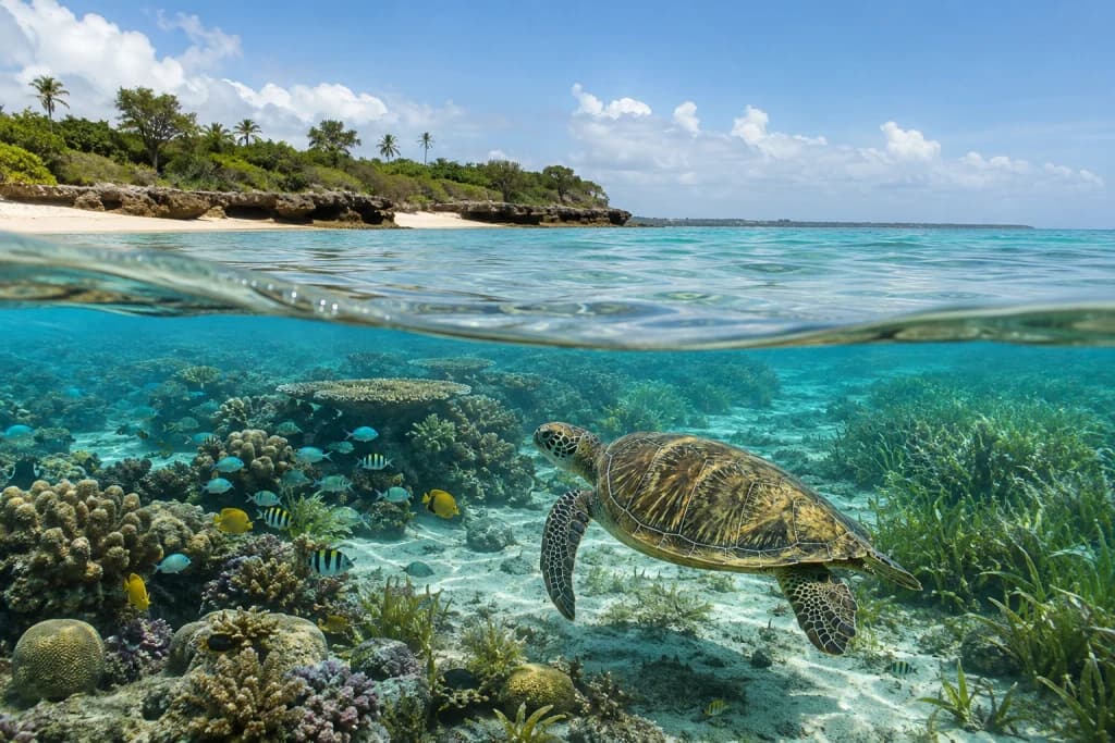 Watamu Marine National Park habitat and landscape artwork