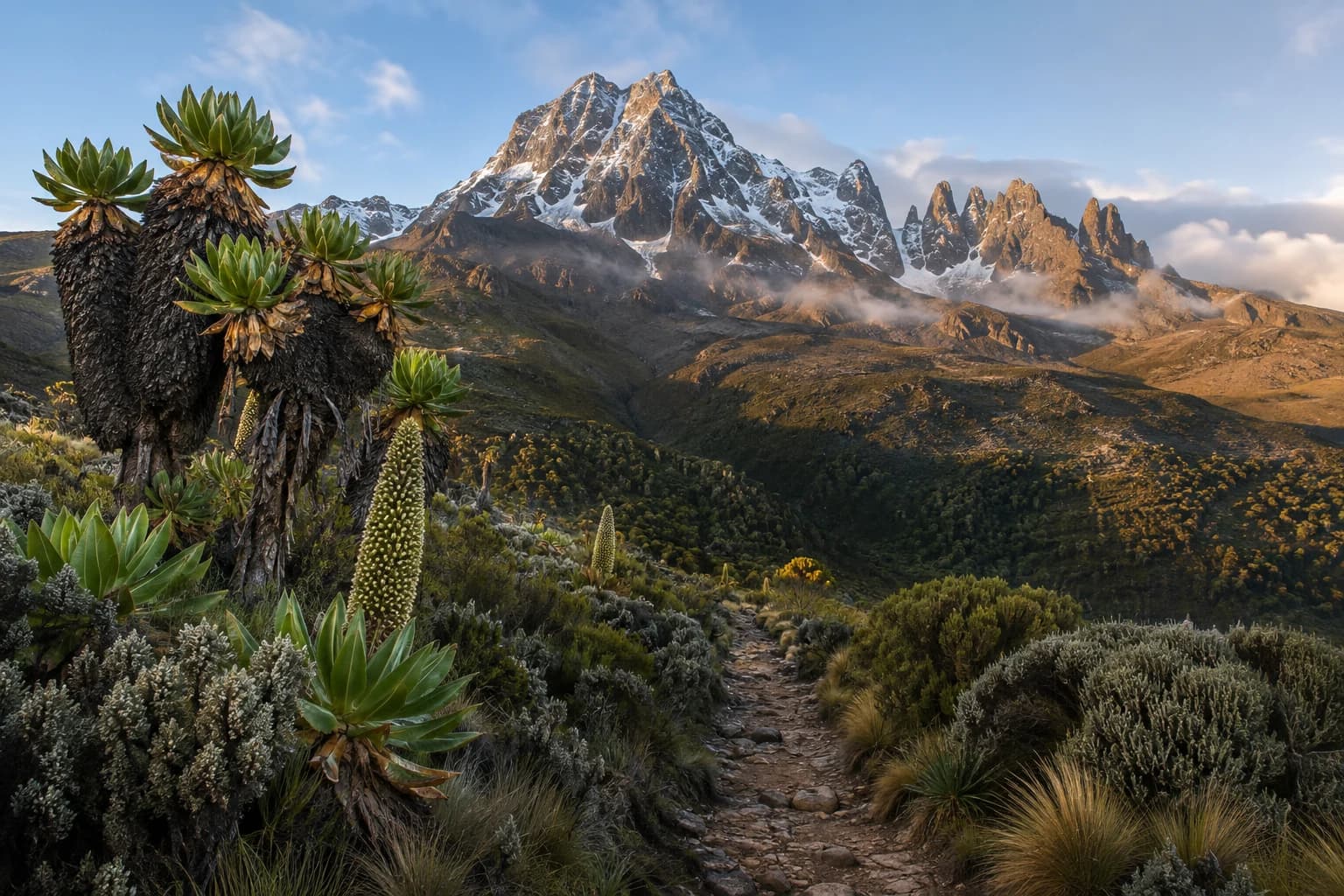Mount Kenya National Park landscape in Kenya