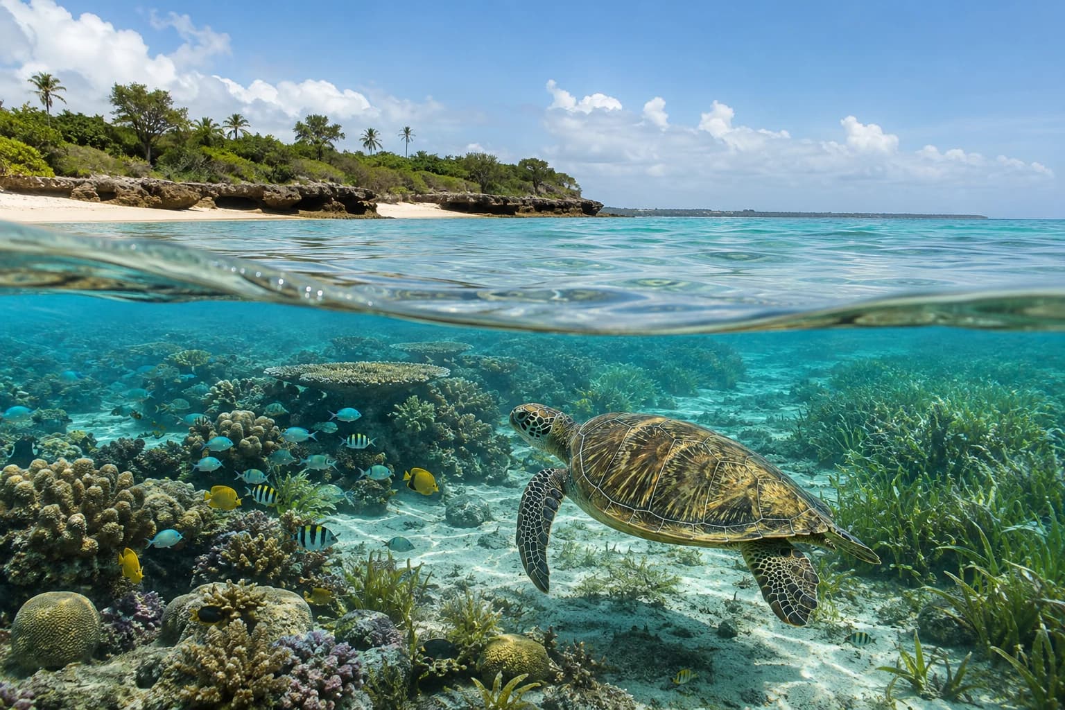 Watamu Marine National Park landscape in Kenya