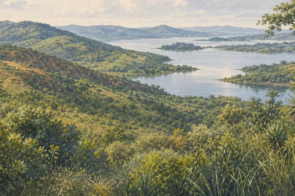 Landscape photography planning artwork for Akagera National Park