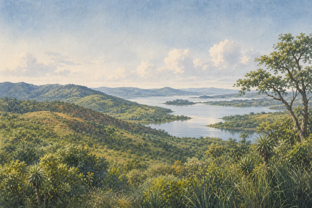 Akagera National Park habitat and landscape artwork