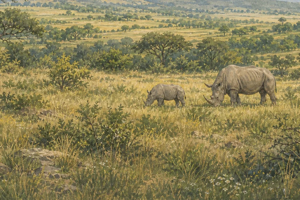 Conservation interpretation planning artwork for Borana Conservancy