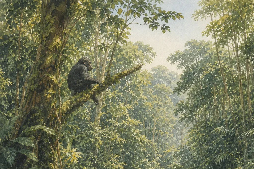 Guided forest walk planning artwork for Budongo Forest