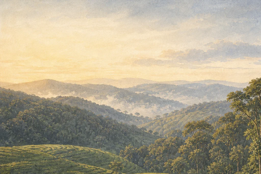 Guided forest walk planning artwork for Gishwati-Mukura National Park