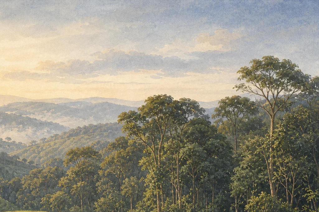 Forest birding planning artwork for Gishwati-Mukura National Park