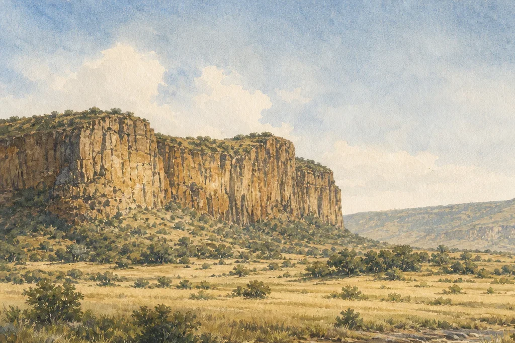 Guided wildlife drive planning artwork for Hell’s Gate National Park