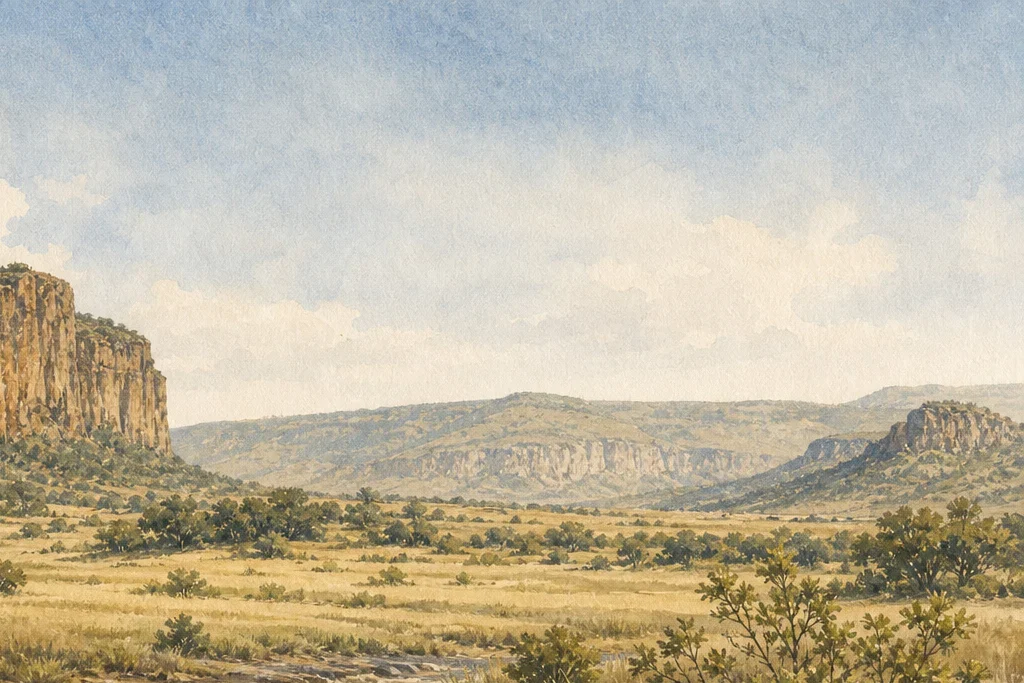Birding and habitat observation planning artwork for Hell’s Gate National Park