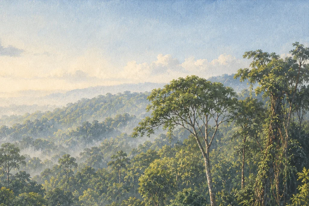 Forest birding planning artwork for Kakamega Forest National Reserve