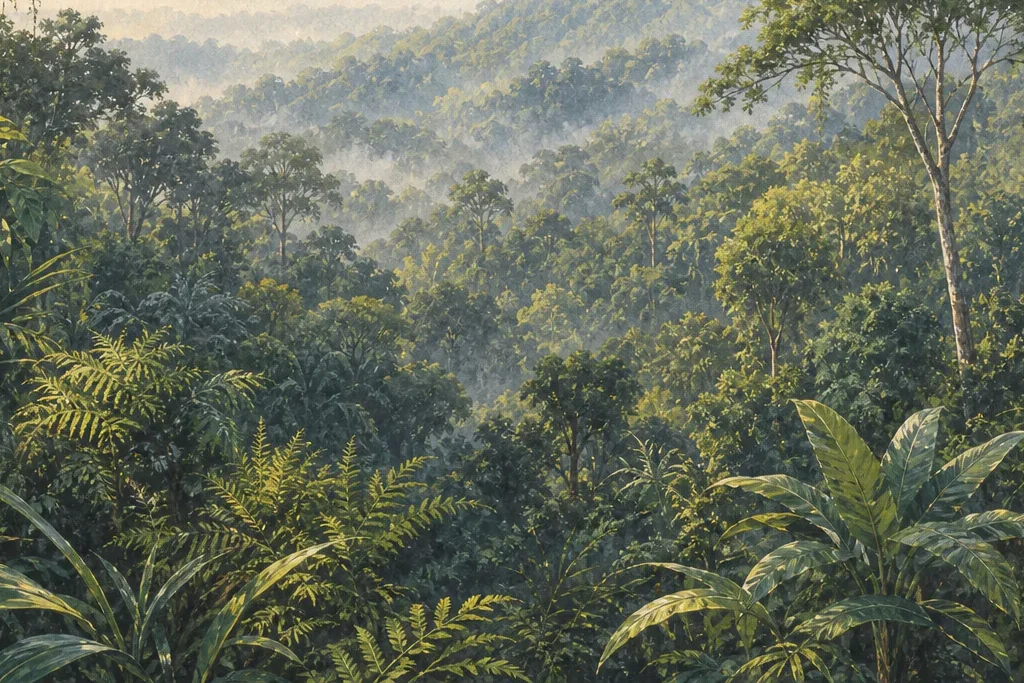 Primate and canopy observation planning artwork for Kakamega Forest National Reserve