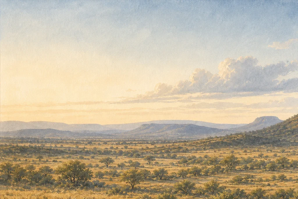 Guided wildlife drive planning artwork for Kora National Park