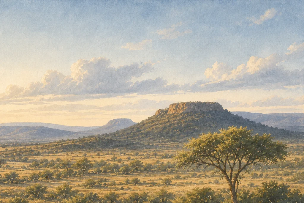 Birding and habitat observation planning artwork for Kora National Park
