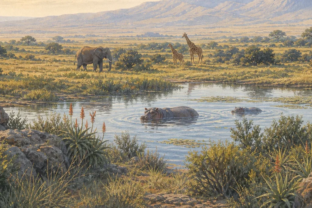 Conservation interpretation planning artwork for Laikipia Plateau
