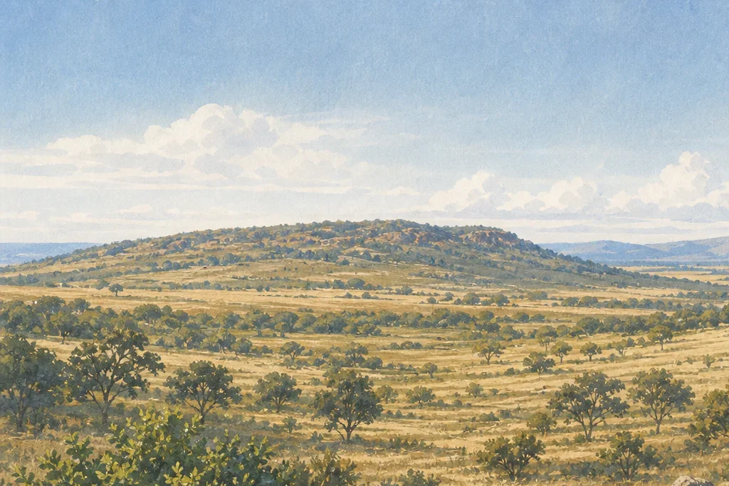 Guided wildlife drive planning artwork for Ruma National Park