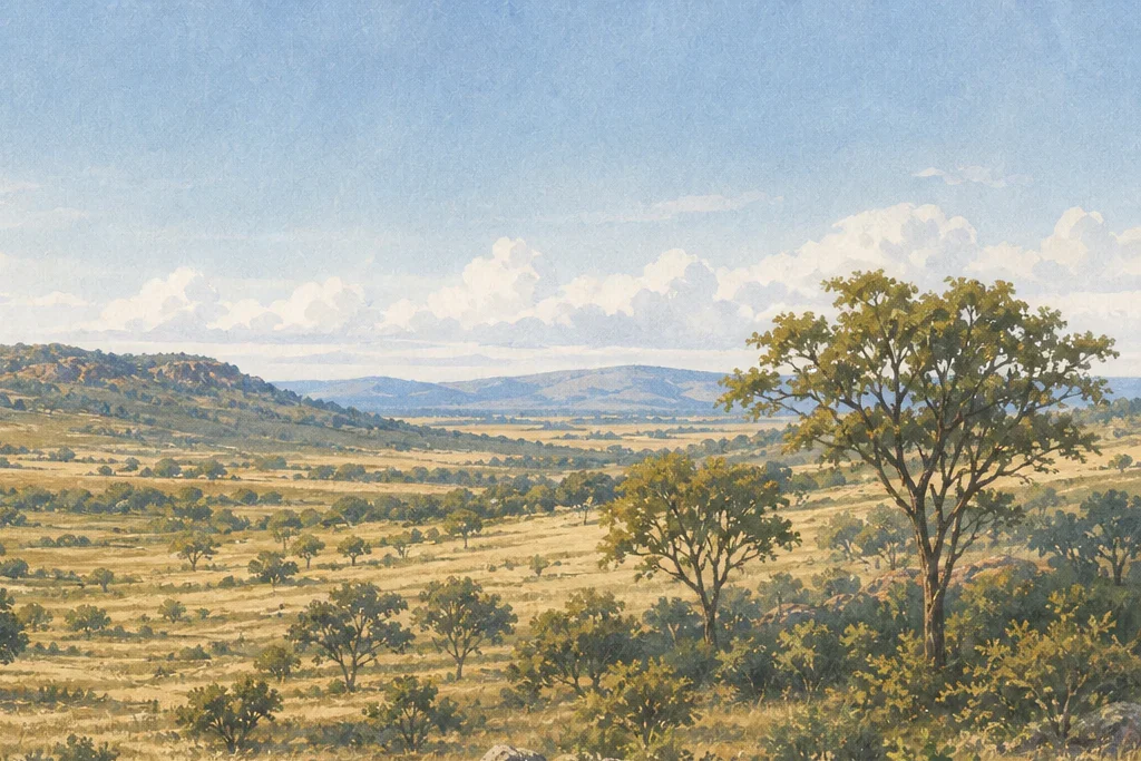 Birding and habitat observation planning artwork for Ruma National Park