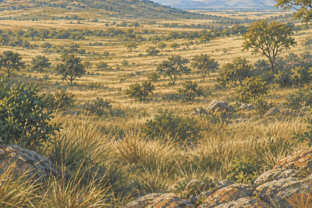 Landscape photography planning artwork for Ruma National Park