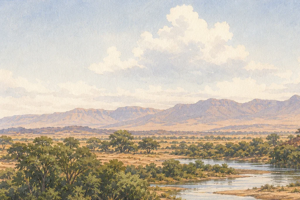 Guided wildlife drive planning artwork for Samburu National Reserve