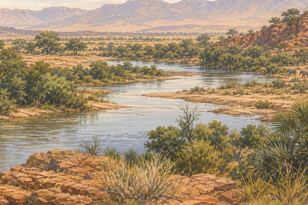 Landscape photography planning artwork for Samburu National Reserve