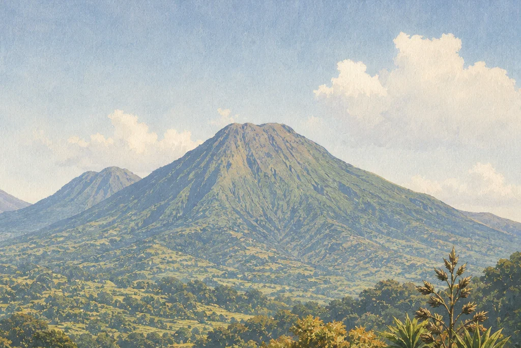Forest birding planning artwork for Volcanoes National Park