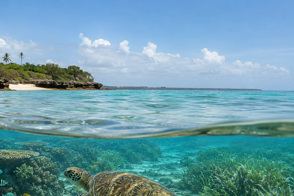 Marine wildlife observation planning artwork for Watamu Marine National Park