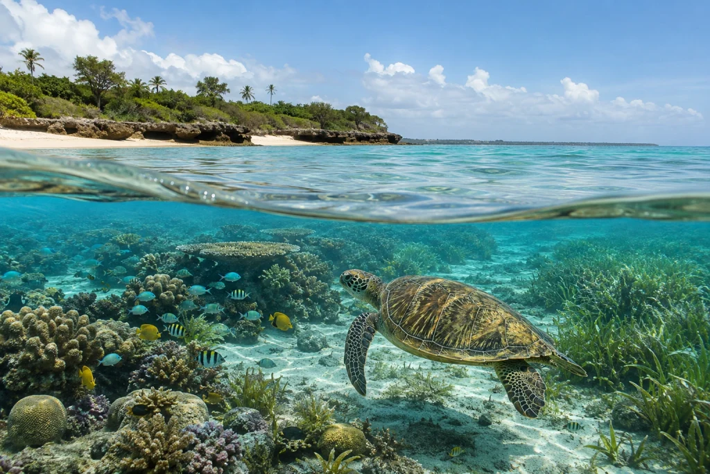 Watamu Marine National Park habitat and landscape artwork