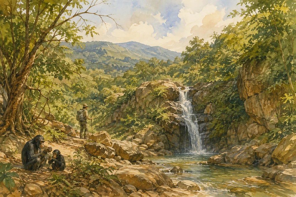 Kakombe Waterfall walk in Gombe National Park: illustrative landscape