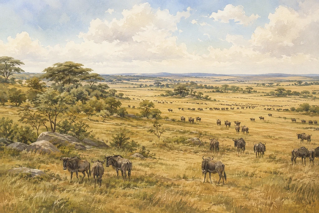 Following the western migration in Grumeti Game Reserve: illustrative landscape