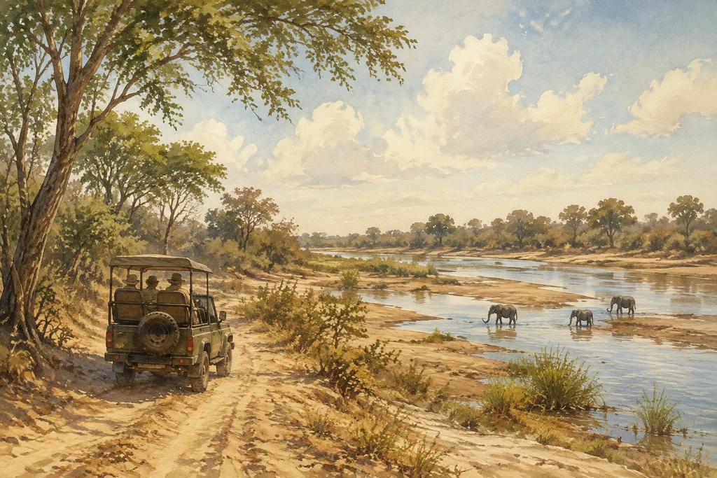 Driving the Katuma River circuit in Katavi National Park: illustrative landscape