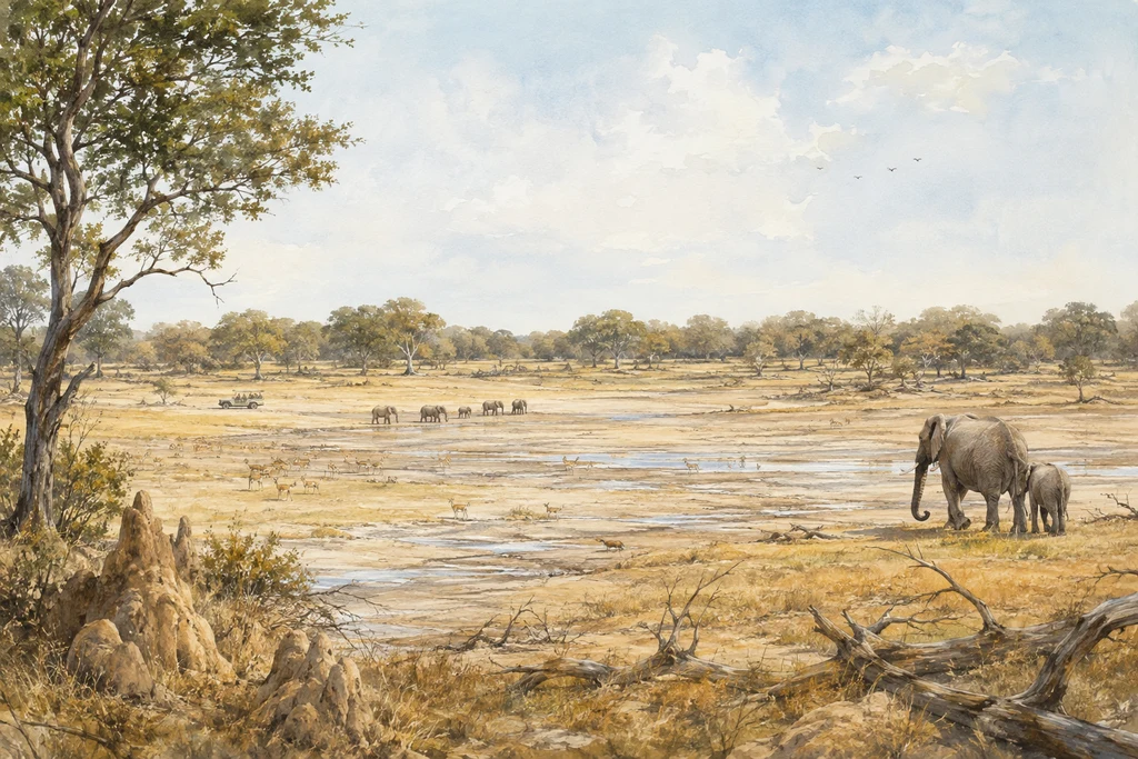 Katavi National Park habitat illustration