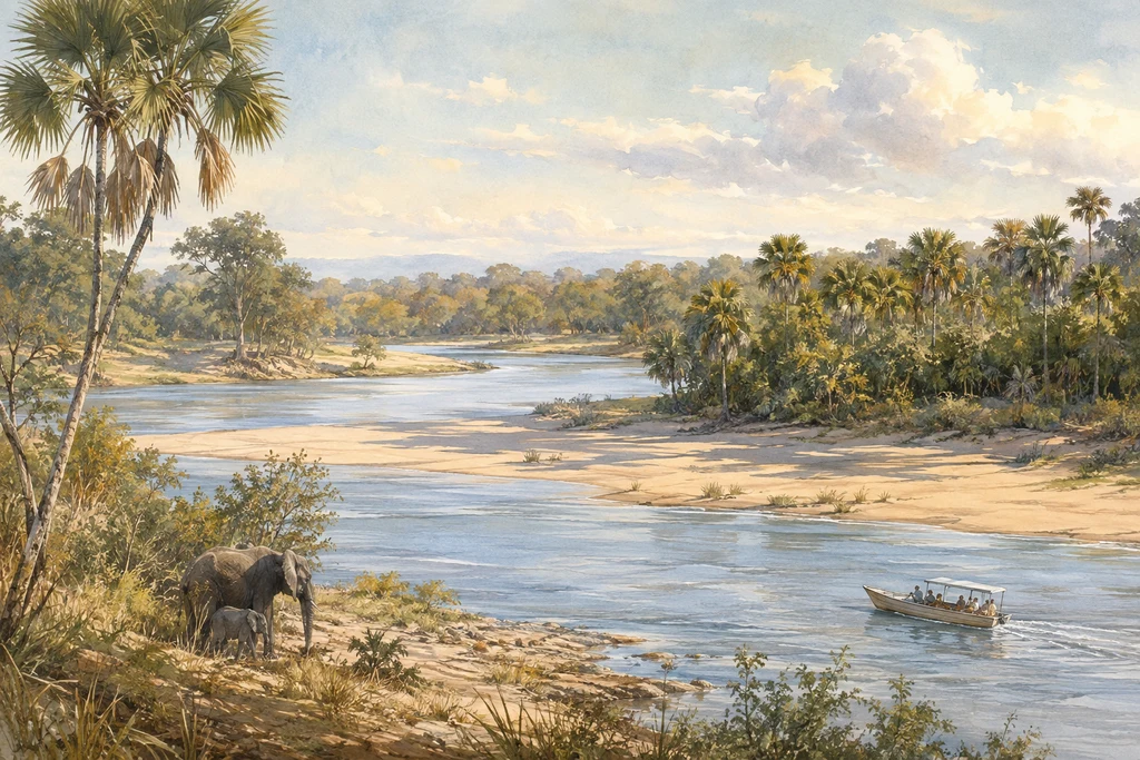 Nyerere National Park habitat illustration
