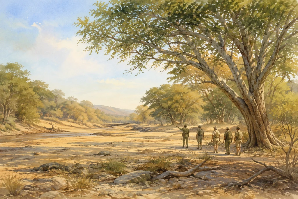 A guided walking safari in Ruaha National Park: illustrative landscape