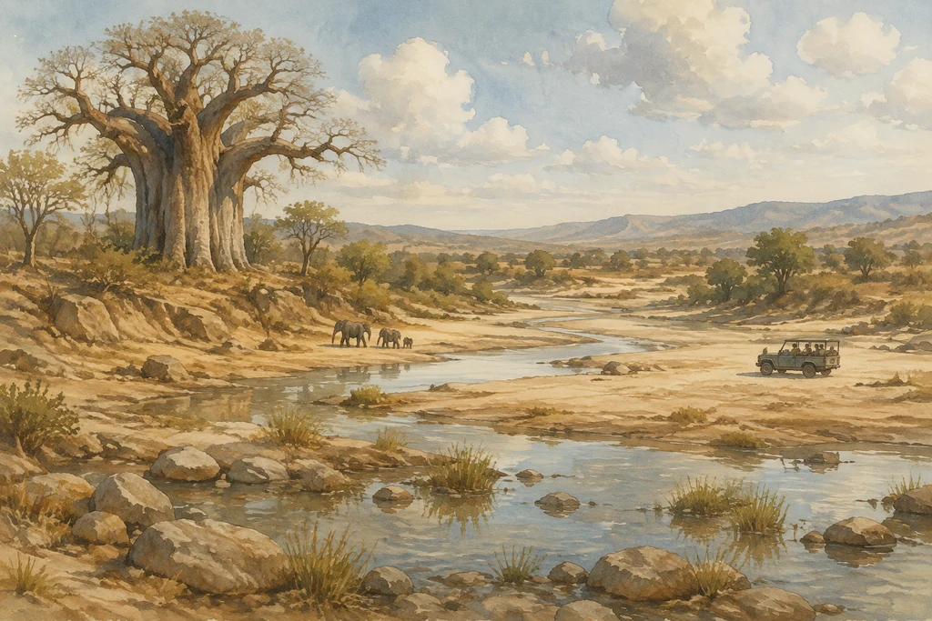 Ruaha National Park habitat illustration
