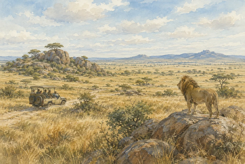 Resident-wildlife drives in Seronera in Serengeti National Park: illustrative landscape