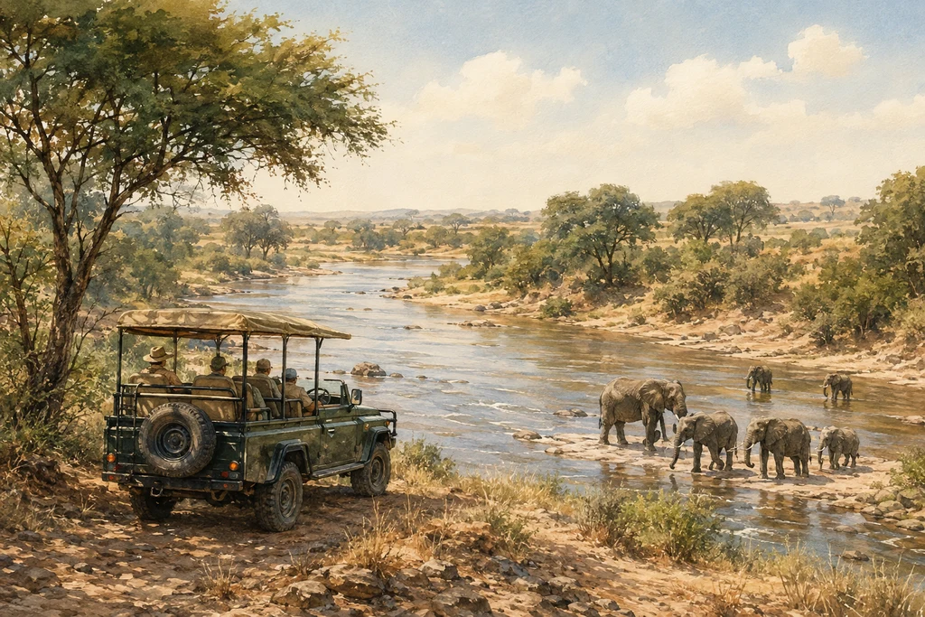 A Tarangire River game drive in Tarangire National Park: illustrative landscape
