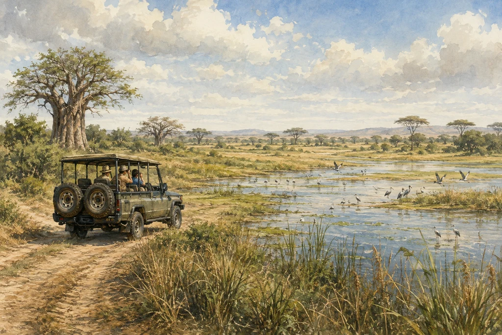 Silale Swamp and birding routes in Tarangire National Park: illustrative landscape