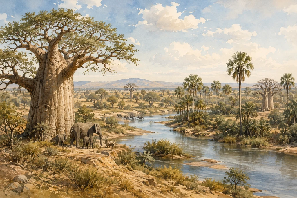 Tarangire National Park habitat illustration