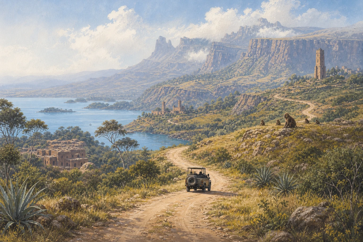 Ethiopian Highlands route illustration