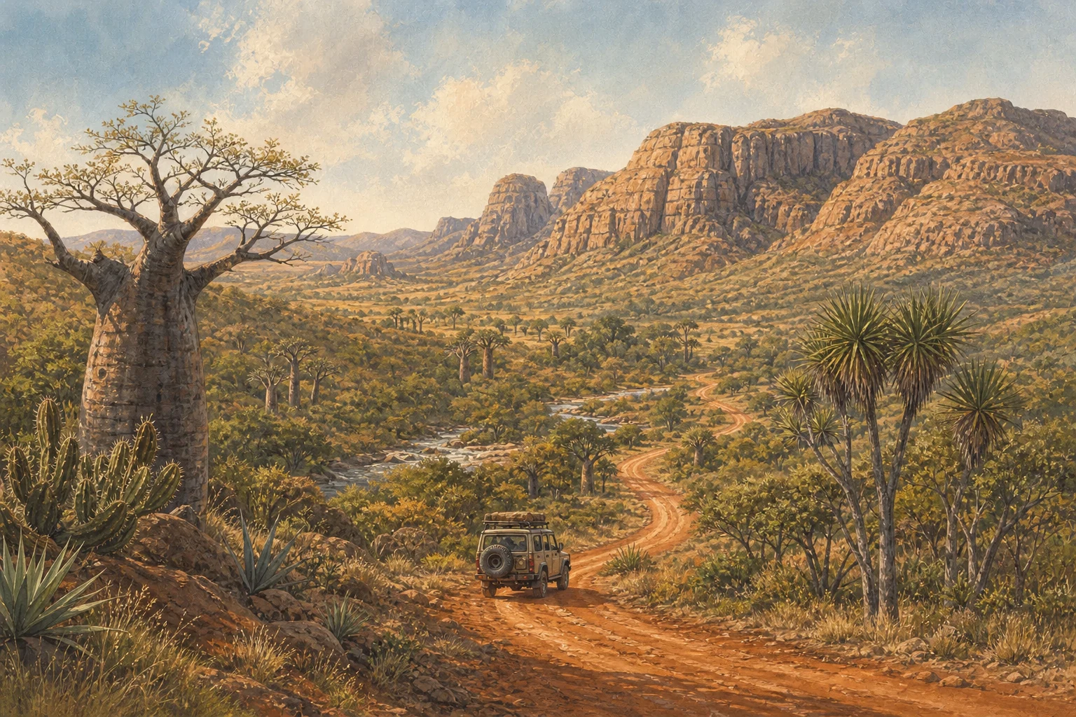 Southern Madagascar route illustration