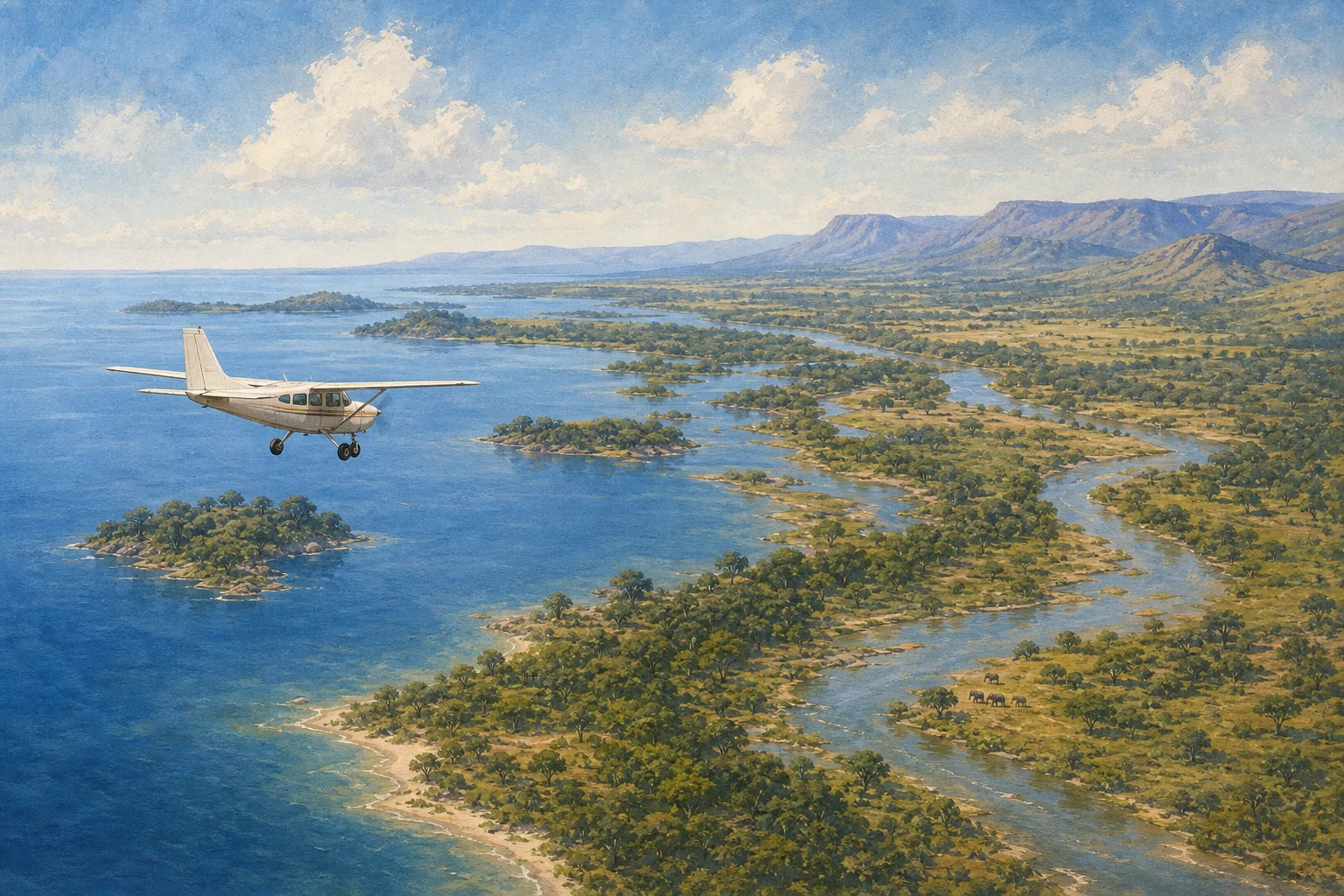 Malawi’s Flying Safari route illustration