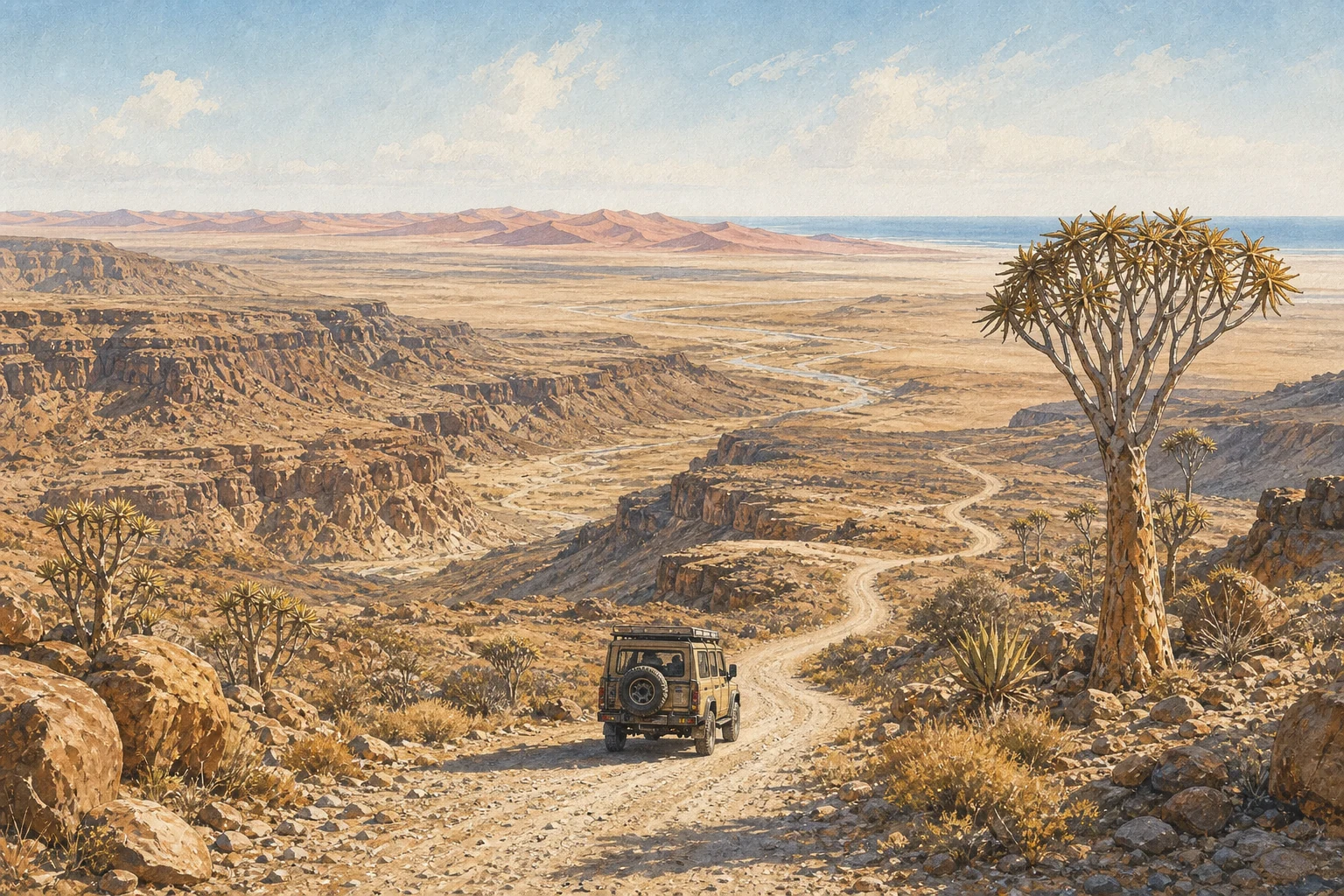 Southern Namibia route illustration