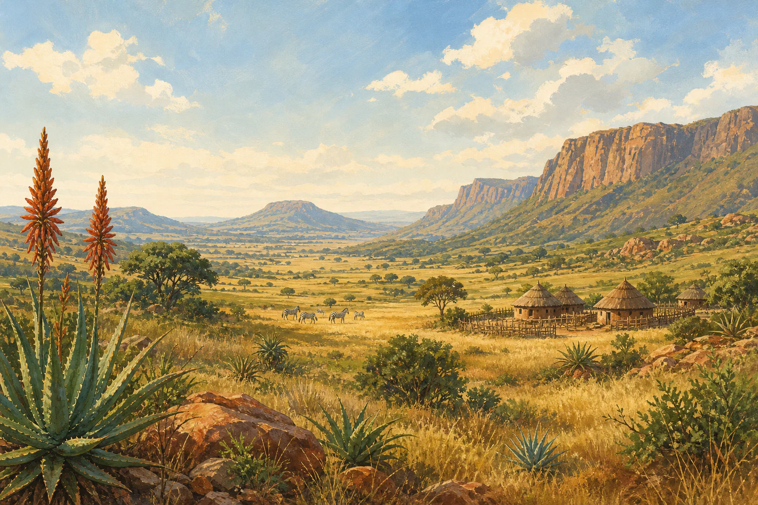 Eswatini highveld valley and Lubombo landscape