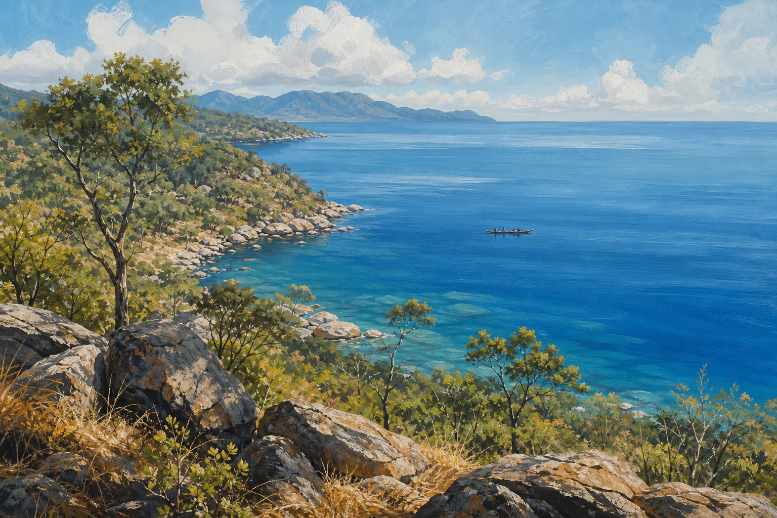 Lake Malawi and miombo escarpment