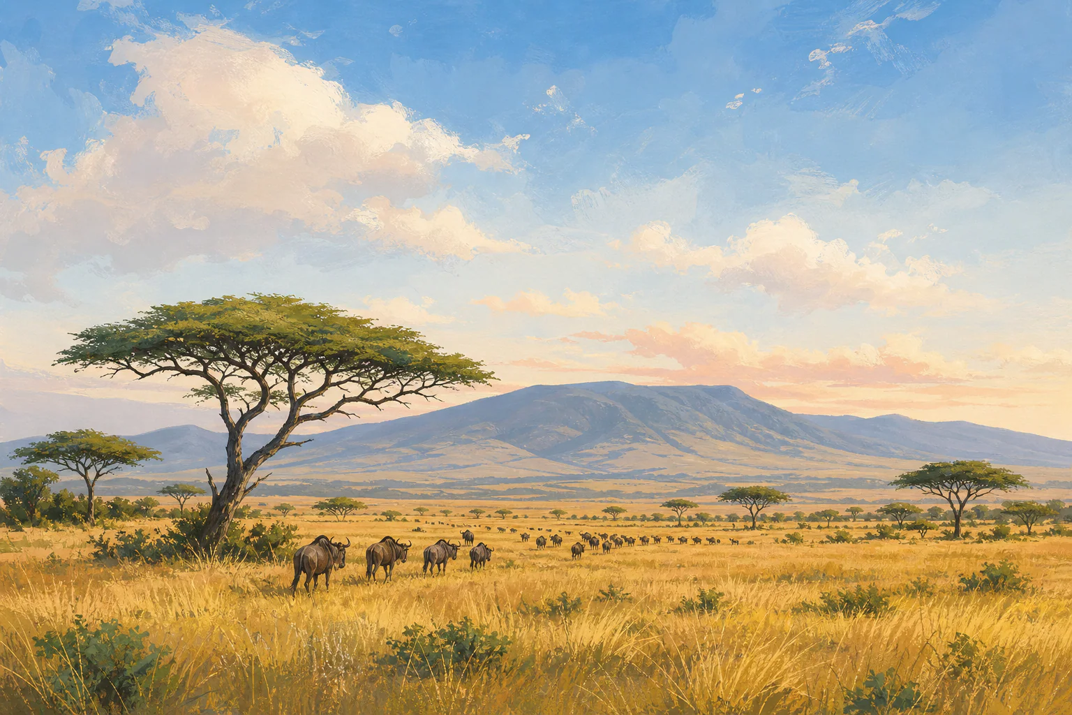 Tanzanian Serengeti grassland