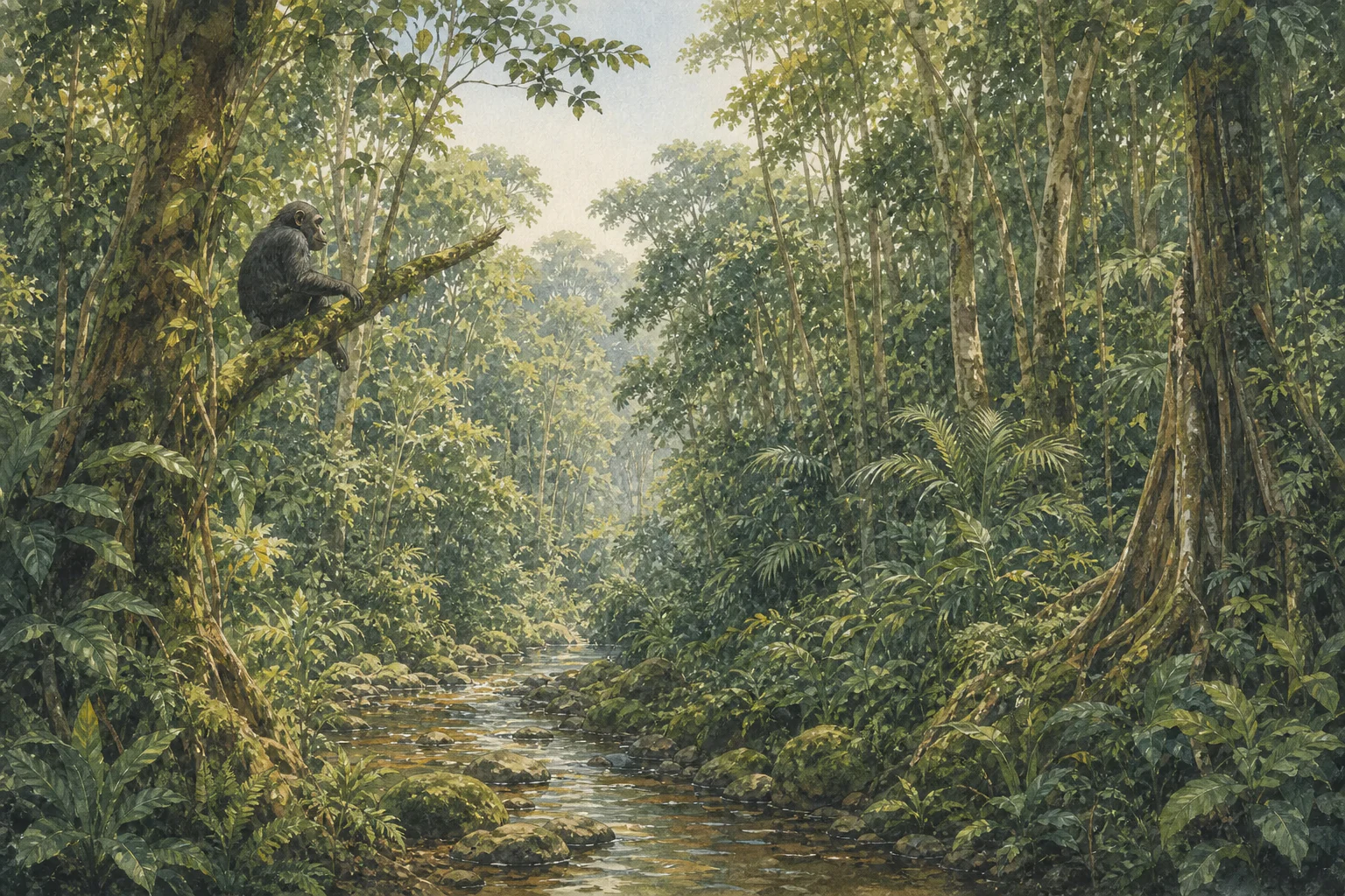 Budongo Forest landscape in uganda