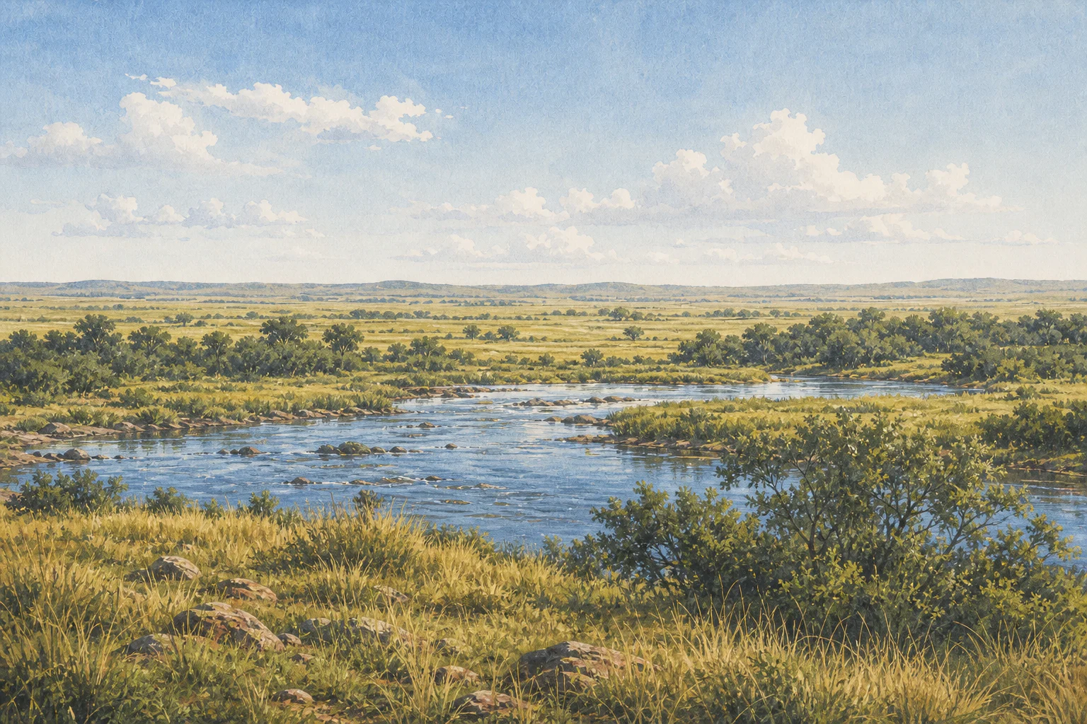 Grumeti Game Reserve landscape in tanzania