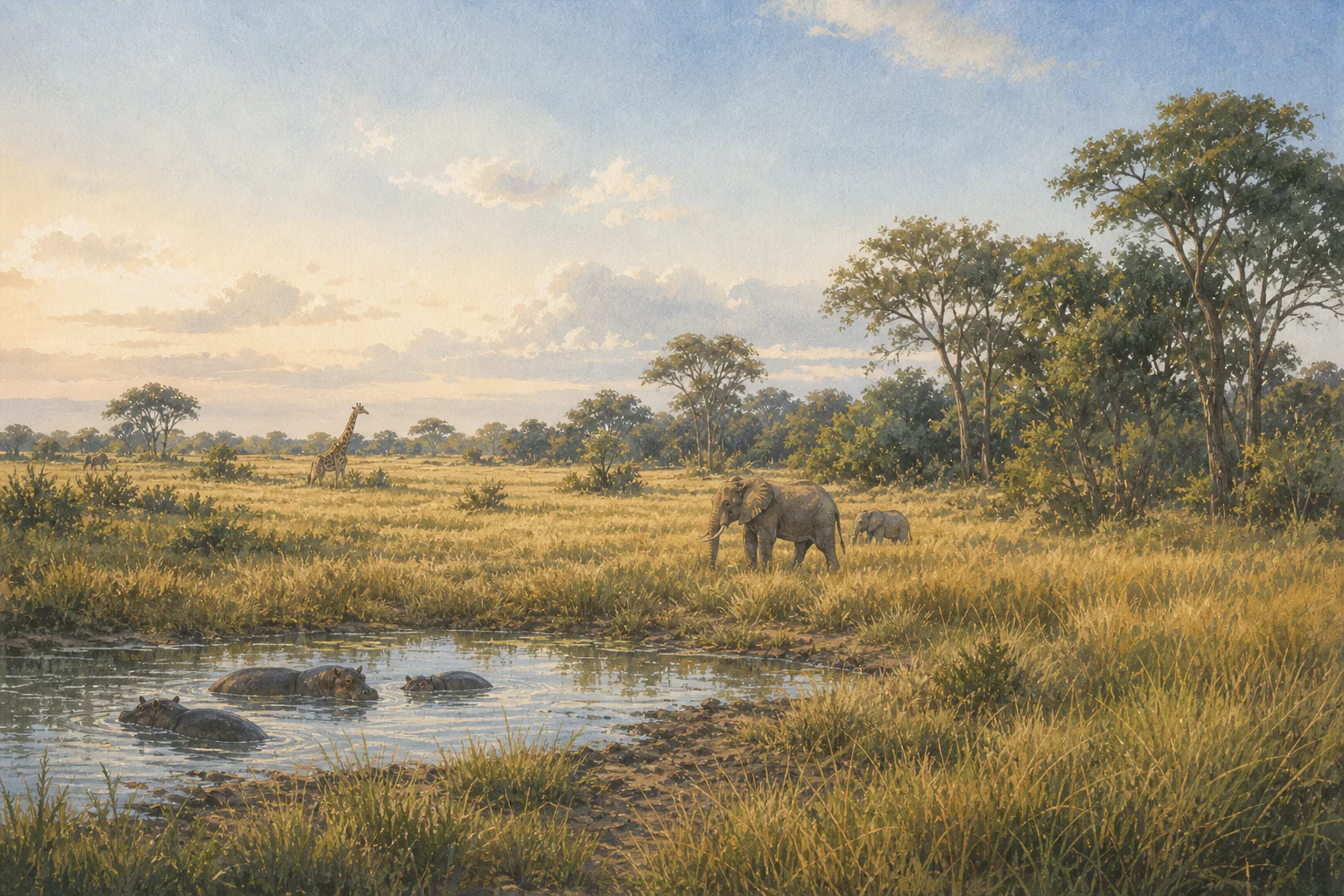 Katavi National Park landscape in tanzania
