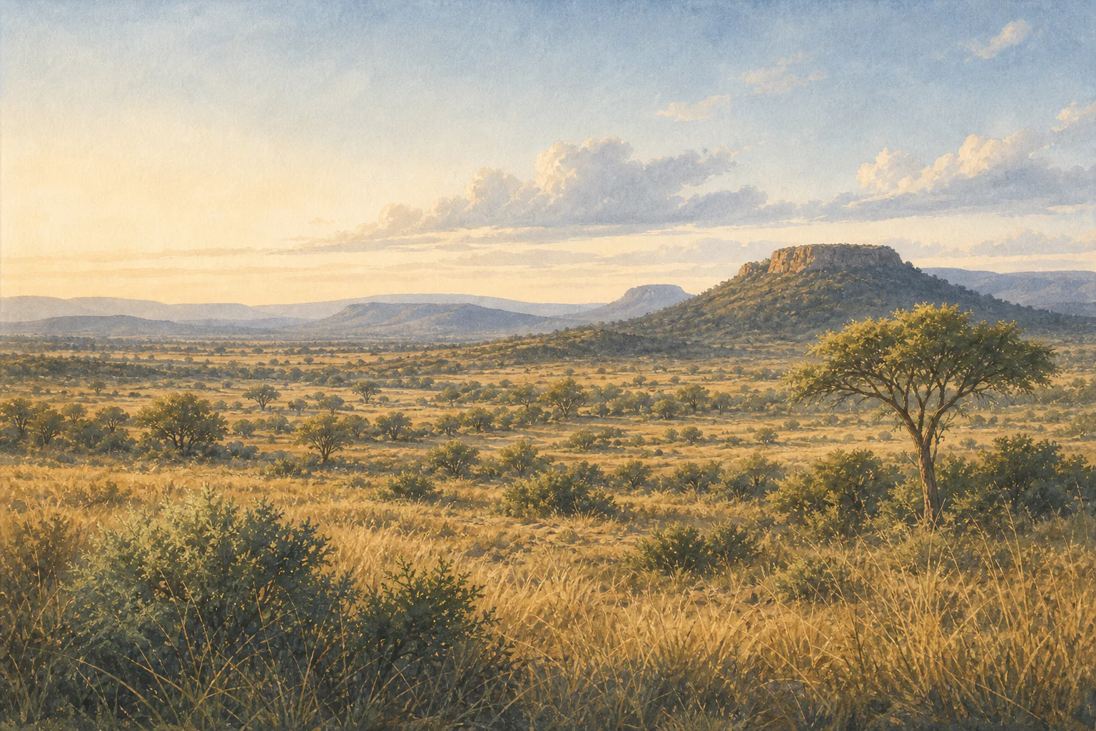 Kora National Park landscape in kenya