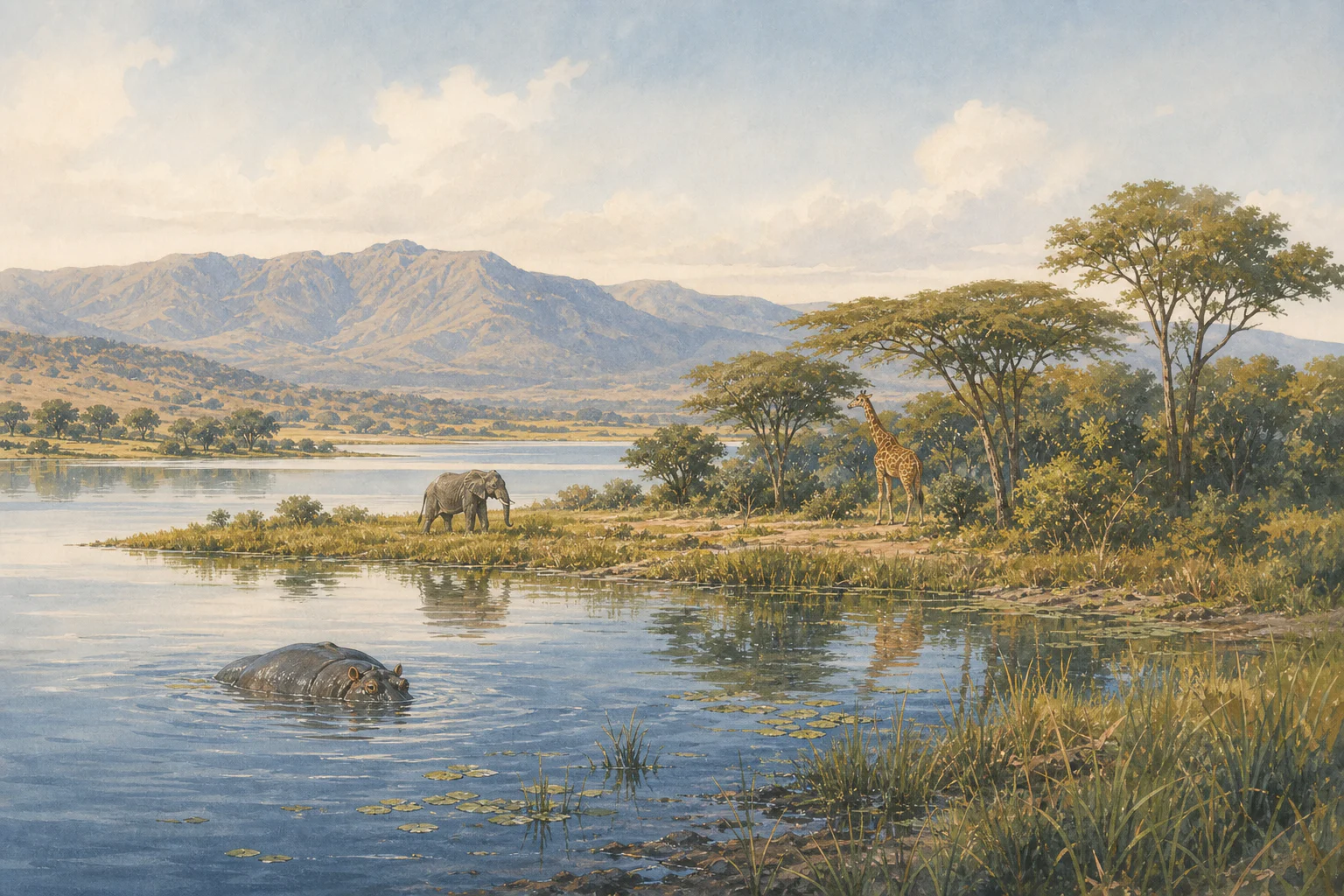Lake Manyara National Park landscape in tanzania