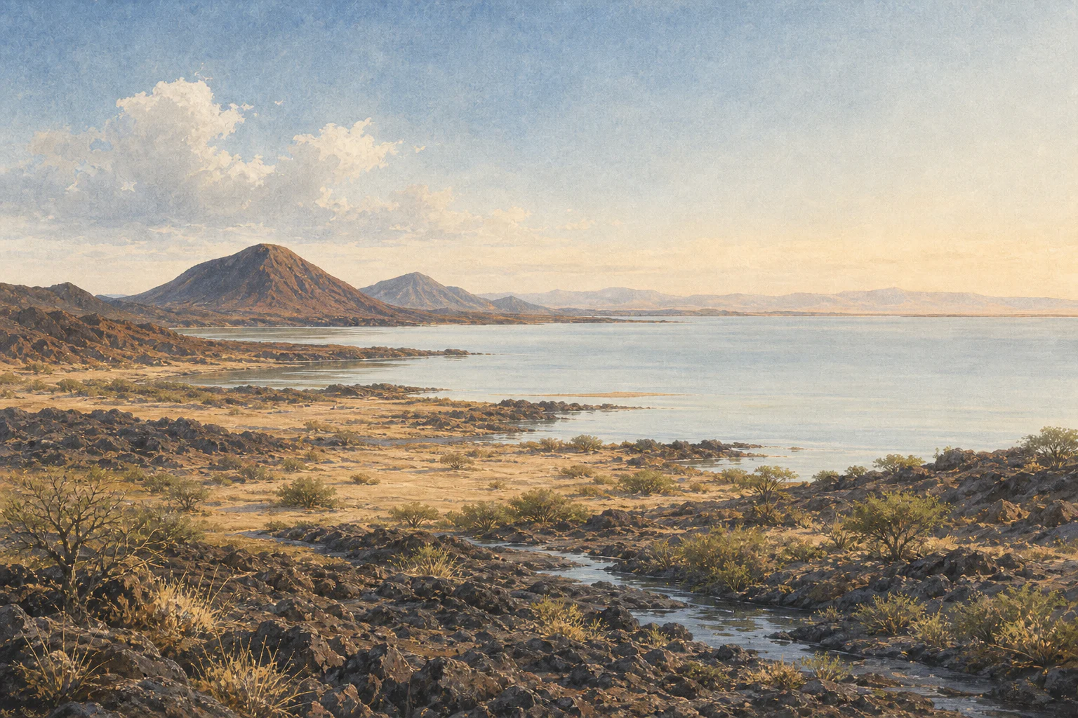 Lake Turkana landscape in kenya