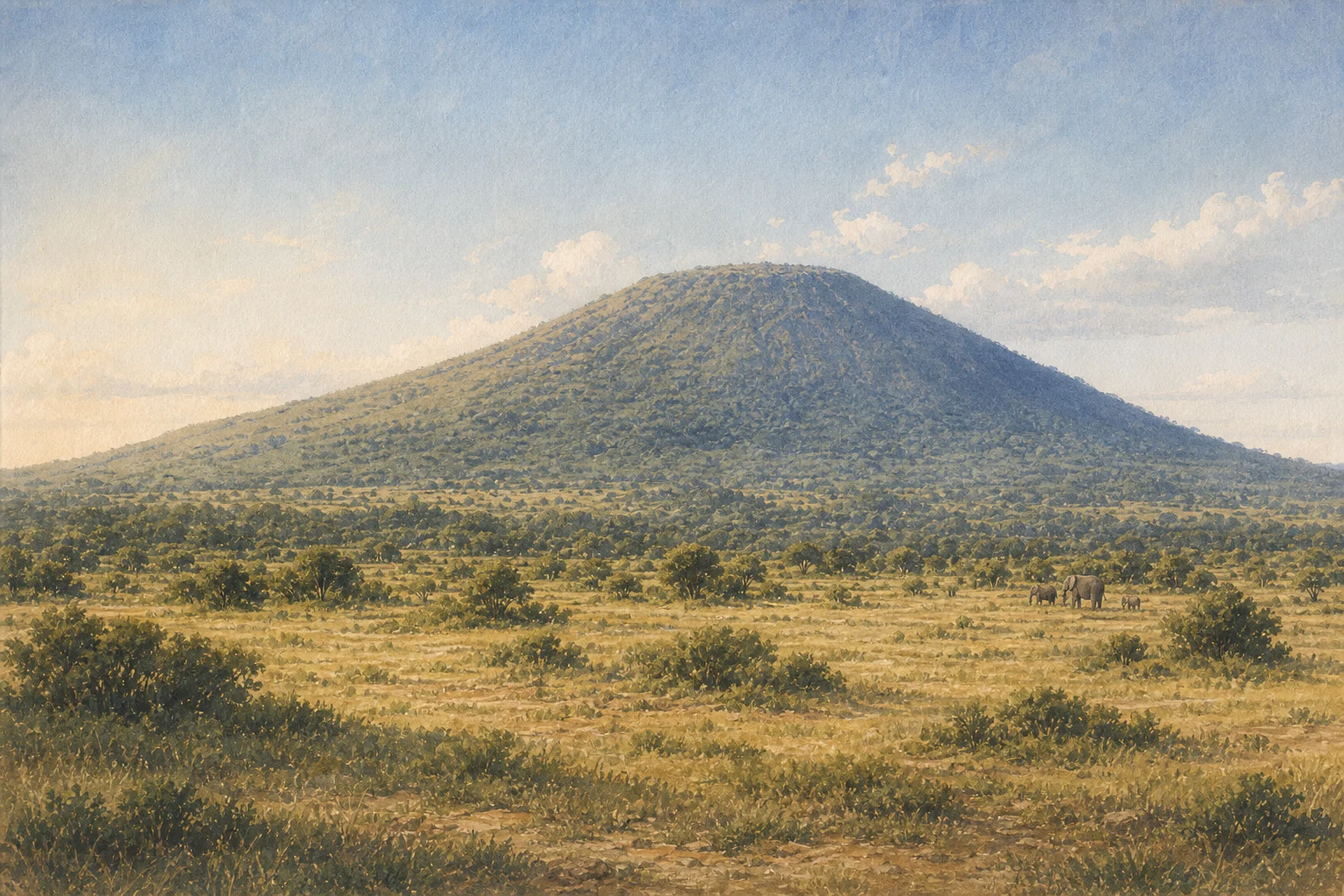 Marsabit National Park landscape in kenya