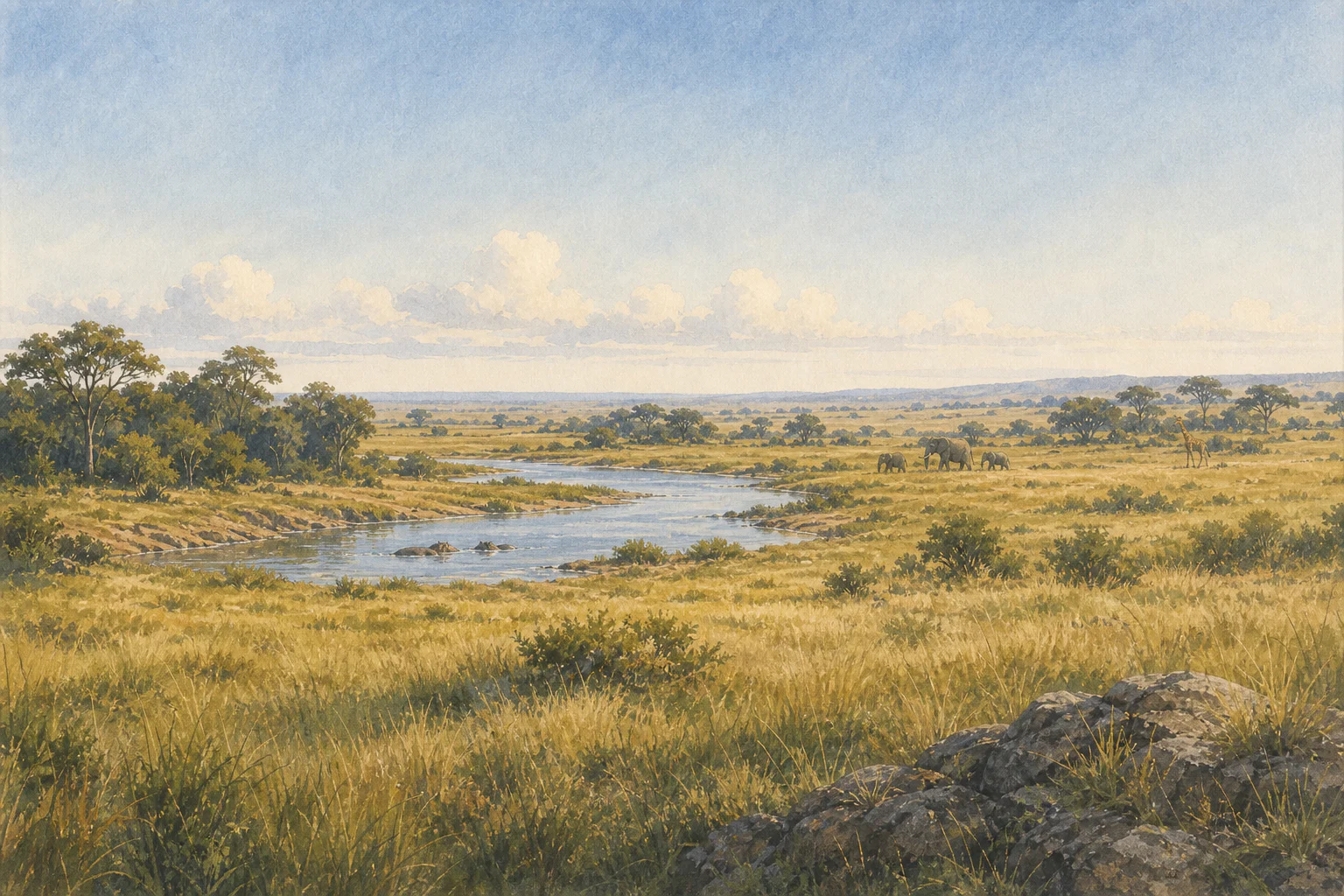 Masai Mara National Reserve landscape in kenya